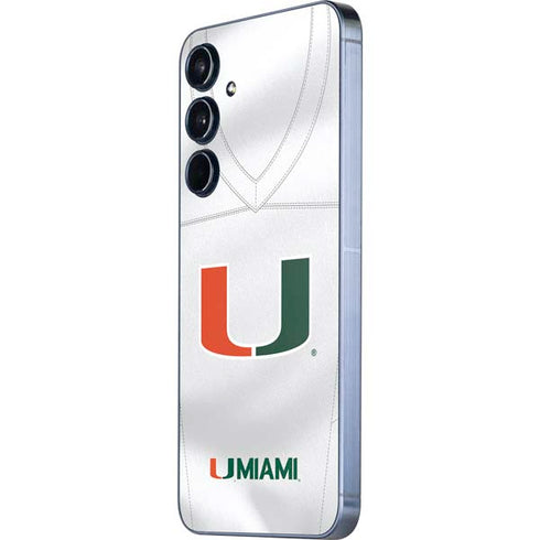 University of Miami White Jersey Galaxy A35 5G Skin